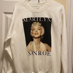 Marilyn Monroe White Sweatshirt